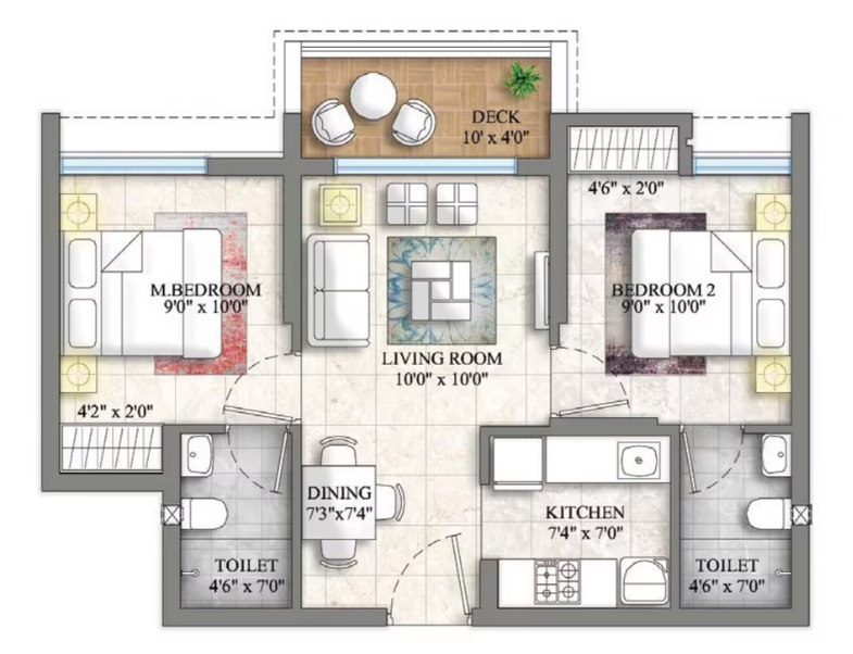 Casa Evergreen Floor Plan